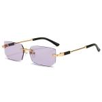 XJiea Rectangular Rimless Sunglasses – Stylish Outdoor Eyewear for Men and Women, Perfect for Summer, Shopping, and Driving!