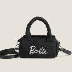 Fashion Pillow Barbie Bag, Kawaii Cylindrical Handbag, Pink & Black Women’s Gift.