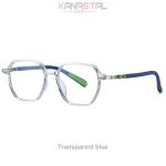 Kids Fashion Glasses, Blue Light Blocking, TR90 Metal Polygon Eyeglasses, Custom Myopia Frames.