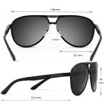GUZTAG UV400 Polarized Sunglasses – Unisex Fashionable Aluminum Frame, Classic Design for Men and Women.