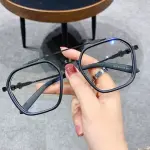 "1PC Blue Light Blocking Glasses – High-End Black Square Frame for Men, Anti-Radiation Eyewear"