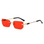 XJiea Rectangular Rimless Sunglasses – Stylish Outdoor Eyewear for Men and Women, Perfect for Summer, Shopping, and Driving!