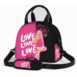 Anime Kawaii Barbie Printed Kids Shoulder Lunch Bag, Portable Cross-body Gift.
