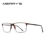 MERRYS DESIGN Men's Reading Glasses – Titanium Alloy Frame, Anti-Blue Light, CR-39 Aspheric Lenses (Model S2170FLH).
