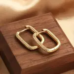 "XINYI Square Circle Hoop Earrings