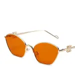 2024 Cat Eye Sunglasses – Small Frame, Metal Design with Chinese Knot Decoration, Trendy for Men and Women.
