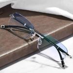 New Cut Edge Frameless Presbyopic Glasses – HD Anti-Blue Light, Anti-Fatigue, Clear Vision for Men (+1.0 to +4.0).