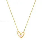 "Minimalist PVD Gold-Plated Shell Heart Necklace for Women – Classic Wedding & Party Jewelry"