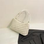 100% Polyester Solid Plaid One-shoulder Women's Bag Handbag