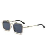 Metal Frame Polygonal Sunglasses – Fashionable Double Bridge Design for Men and Women, Luxury Outdoor Driving Eyewear!