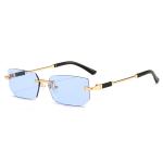 XJiea Rectangular Rimless Sunglasses – Stylish Outdoor Eyewear for Men and Women, Perfect for Summer, Shopping, and Driving!