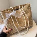 Travel Holiday Shoulder Bag – Lace Braided Large Capacity Beach & Straw Handbag