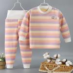 Warm Plush Kids Clothes Set for Boys and Girls, Winter Autumn Underwear Suit.