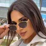 2024 Cat Eye Sunglasses – Small Frame, Metal Design with Chinese Knot Decoration, Trendy for Men and Women.