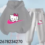 2024 Hello Kitty Hoodie Set for Kids (4-14) – Sweatshirt & Trousers.