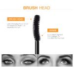 O.TWO.O 3D Mascara - Lengthening black mascara with eyelash extension effect, long-wearing, and gold-colored packaging.