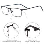 Metal Full Rim Glasses Men Rectangle Prescription Eyeglass Frames For Optical Lenses Myopia and Presbyopia