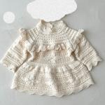 Korean Style Baby Girl Knitted Romper & Dress Set – Spring/Autumn, Sweater Outfit.