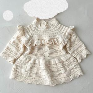 Korean Style Baby Girl Knitted Romper & Dress Set – Spring/Autumn, Sweater Outfit.