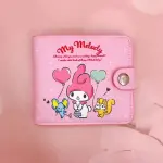 Hello Kitty, Cinnamoroll, My Melody, Kuromi, PU Casual Wallet with Buttons.