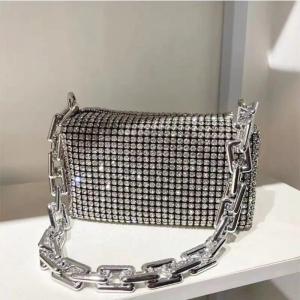 Allover Rhinestone Bucket Bag,