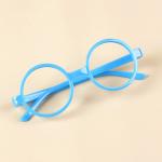 Round Plastic Glasses Frame for Kids, Fashionable Baby Eyewear, Lens-Free Decoration Gift.