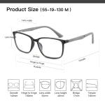 ZENOTTIC 2024 Anti-Blue Light Reading Glasses – Sporty Square Design, Unisex Anti-Glare Computer Glasses for Men.