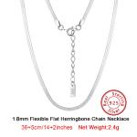 ORSA JEWELS 925 Sterling Silver 3mm Gold Herringbone Snake Chain Necklace for Women.