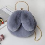 Cute Winter Faux Fur Crossbody Bag – Plush Rabbit Ear Shoulder Bag for Women