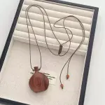 "ATS Cute Brown & Black Wood Flagon Pendant Necklace