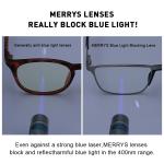 MERRYS DESIGN Men's Reading Glasses – Titanium Alloy Frame, Anti-Blue Light, CR-39 Aspheric Lenses (Model S2170FLH).