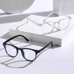 2PCS Unisex Square Anti-Blue Light Glasses – Trendy Plastic Frame, Clear Lenses for Back to School