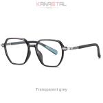 Kids Fashion Glasses, Blue Light Blocking, TR90 Metal Polygon Eyeglasses, Custom Myopia Frames.