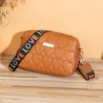 "2023 Small Messenger Bag: Trendy heart embroidery, camera-style crossbody bag for women."