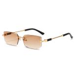XJiea Rectangular Rimless Sunglasses – Stylish Outdoor Eyewear for Men and Women, Perfect for Summer, Shopping, and Driving!
