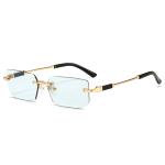 XJiea Rectangular Rimless Sunglasses – Stylish Outdoor Eyewear for Men and Women, Perfect for Summer, Shopping, and Driving!