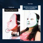 "Rechargeable 7-Color LED Facial Mask – Skin Rejuvenation, Face Lifting & Whitening!"