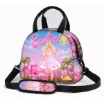 Anime Kawaii Barbie Printed Kids Shoulder Lunch Bag, Portable Cross-body Gift.