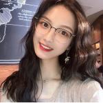 2021 Fashion Unisex Square Eyeglasses – Metal Frame, Stylish Black Eyebrow Design, Perfect for Parties and Everyday Wear!