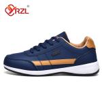 "YRZL Men's Waterproof Walking Sneakers – Non-Slip Leather Sports Shoes for Spring & Autumn!"