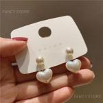 1/2/3 Pairs All-Match Heart-Shaped Pearl Earrings – Elegant, Fashionable, Highly Rated.