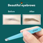MR.GREEN Eyebrow Tweezer - Colorful stainless steel, slanted tip for precise hair removal and makeup application.