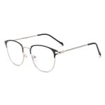 2021 Fashion Unisex Square Eyeglasses – Metal Frame, Stylish Black Eyebrow Design, Perfect for Parties and Everyday Wear!
