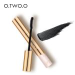 O.TWO.O 3D Mascara - Lengthening black mascara with eyelash extension effect, long-wearing, and gold-colored packaging.