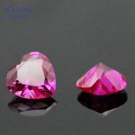 "Heart Shape Synthetic Corundum Gemstones – Rose Red, Royal Blue & More for Jewelry"