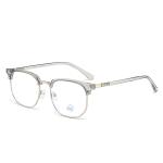 XJiea 2024 Photochromic Anti-Blue Light Glasses – Stylish Semi-Rimless Eyewear for Men and Women, Ideal for Office & Computer Use!