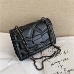 Yogodlns Vintage Rivet Chain Small Shoulder Bag, PU Leather Flap Crossbody, Fashion Square Designer Handbag.