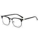 XJiea 2024 Photochromic Anti-Blue Light Glasses – Stylish Semi-Rimless Eyewear for Men and Women, Ideal for Office & Computer Use!