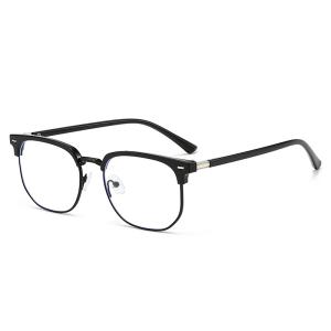 XJiea 2024 Photochromic Anti-Blue Light Glasses – Stylish Semi-Rimless Eyewear for Men and Women, Ideal for Office & Computer Use!