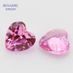 "Heart Shape Synthetic Corundum Gemstones – Rose Red, Royal Blue & More for Jewelry"
